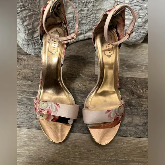 Ted Baker Floral Heels - Sz 40.5 - Picture 2 of 7